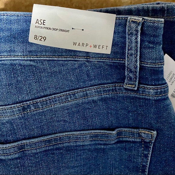 Warp + Weft Aspen Pitken crop straight jeans NWT (sz 29) - Picture 5 of 5